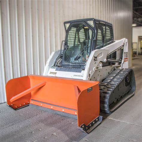 small skid steer snow pusher|60 skid steer snow plow.